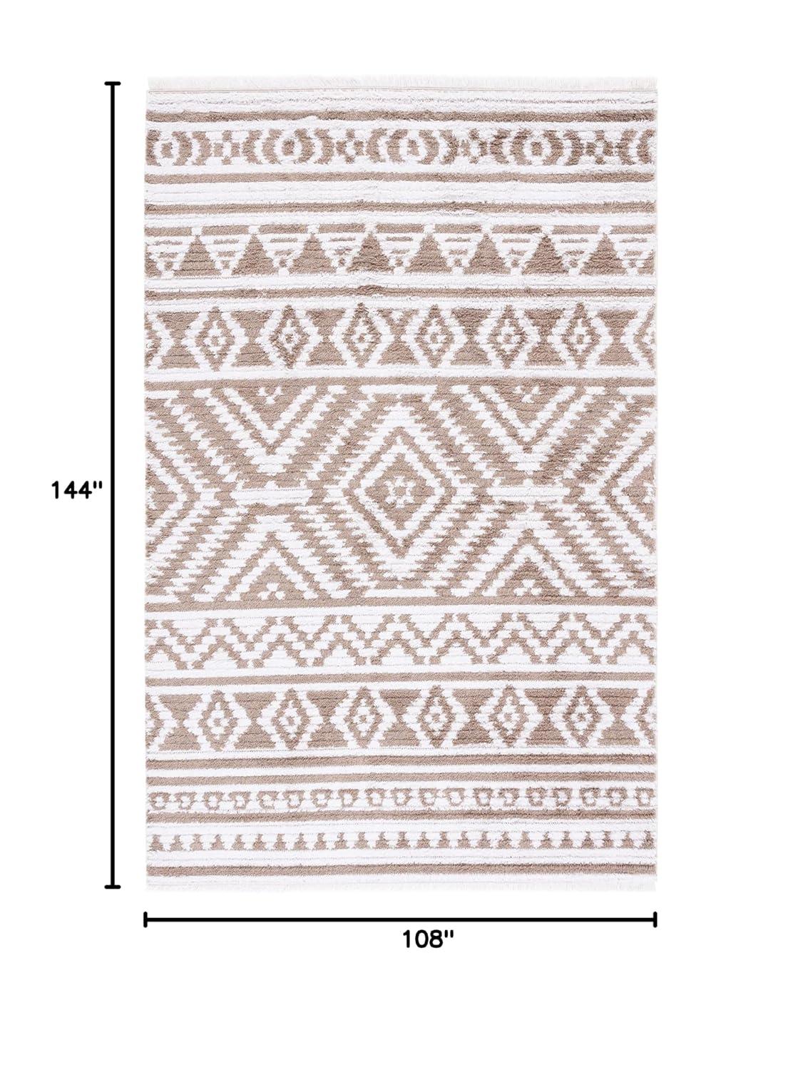 Augustine AGT849 Machine Made Indoor Area Rug - Taupe/Ivory - 9'x12' - Safavieh