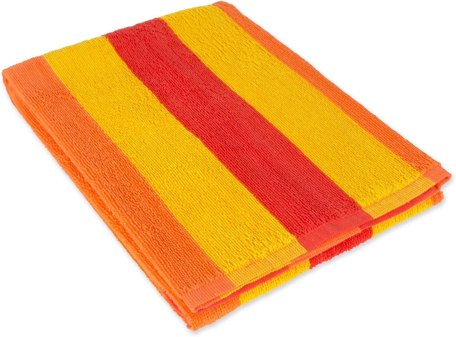 DII Cabana Orange Stripe Beach Towel