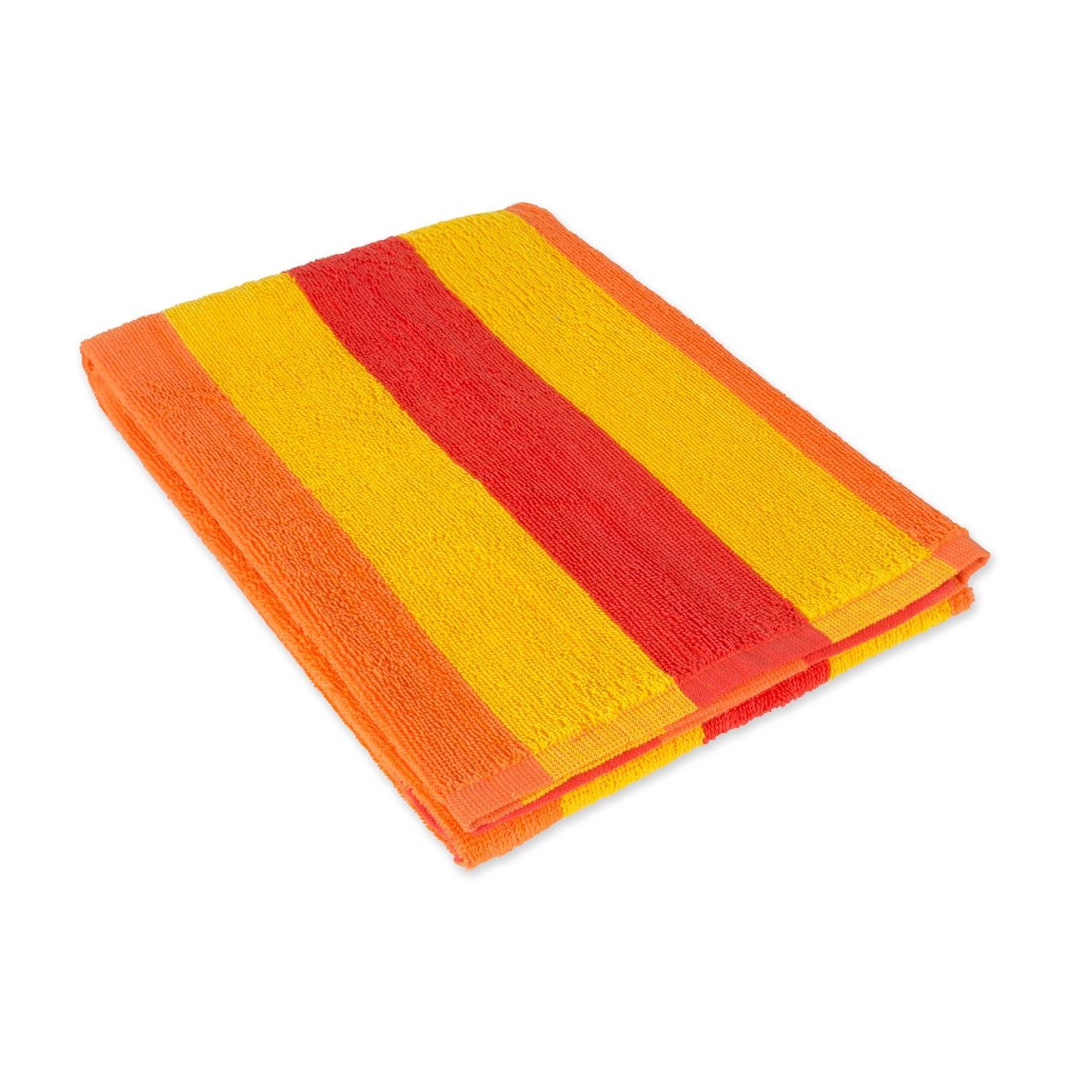 DII Cabana Orange Stripe Beach Towel