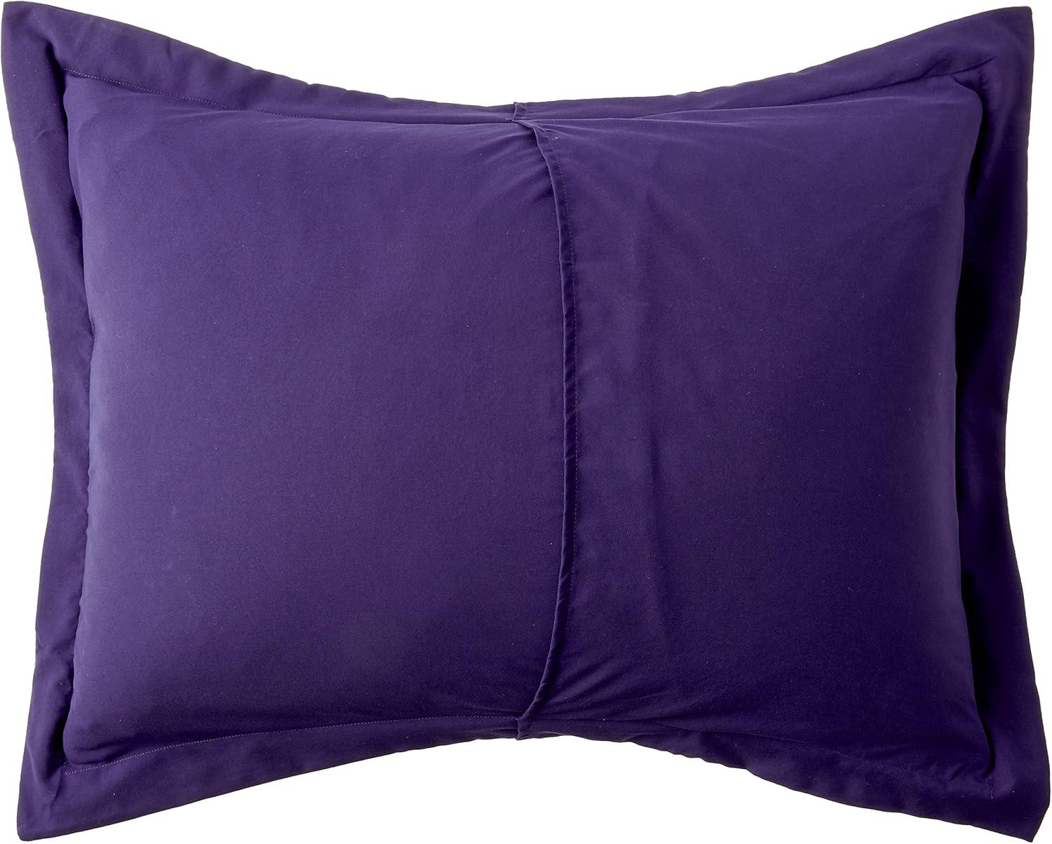 3pc Queen Venice Velvet Oversized Solid Duet Set Purple - Tribeca Living: Luxurious Polyester, Reversible, OEKO-TEX Certified