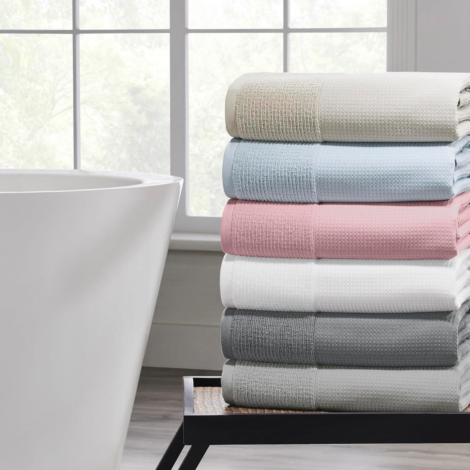 Modern Threads Drucilla 6-Piece 100% Combed Cotton Yarn Dyed Cobblestone Jacquard Towel Set