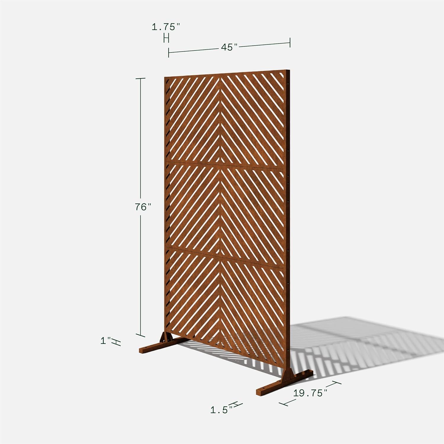 76'' H x 45.6'' W Screen Series Metal Fence Panels