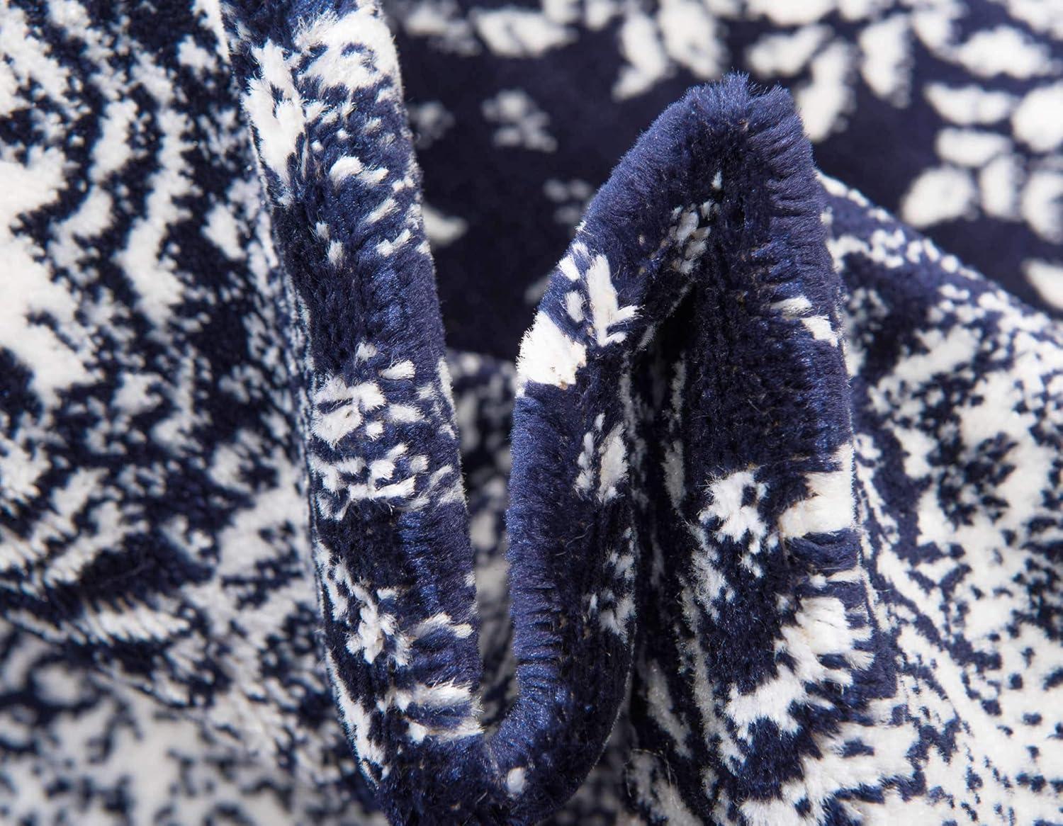 Unique Loom 4' 0 x 6' 0 Sofia Grand Navy Blue Area Rug