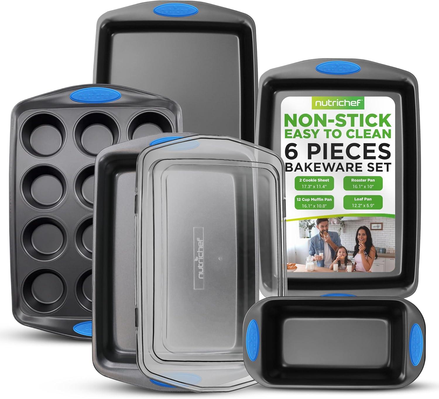 NutriChef NutriChef 6-Piece Deluxe Steel Nonstick Bakeware Set