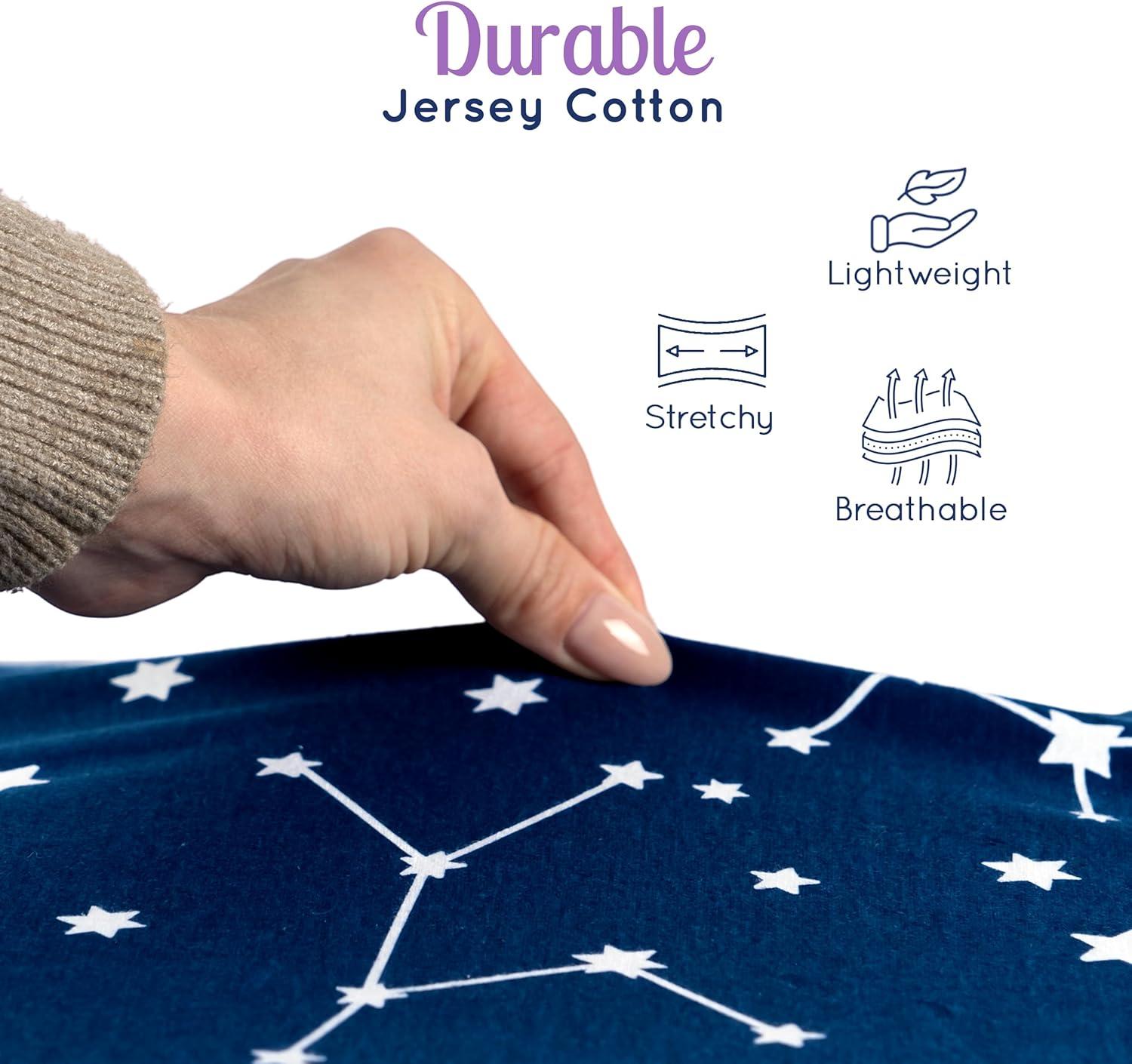 GROW WILD Pack n Play Fitted Sheets 3 Pack - 38” x 24" Jersey Cotton Crib Sheets