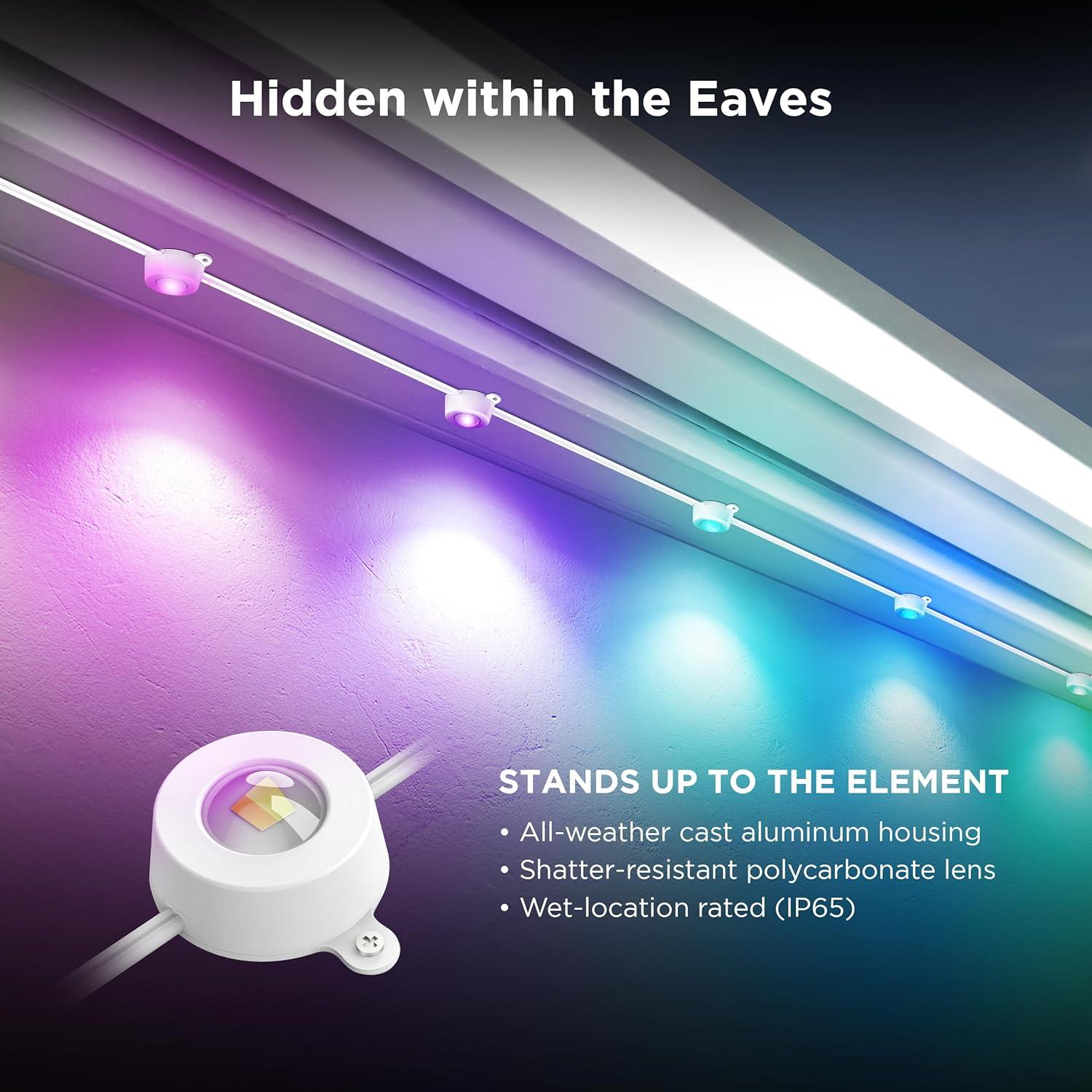 Feit Electric 100' Foot 60 Light RGBW Tunable White Permanent Outdoor String Light