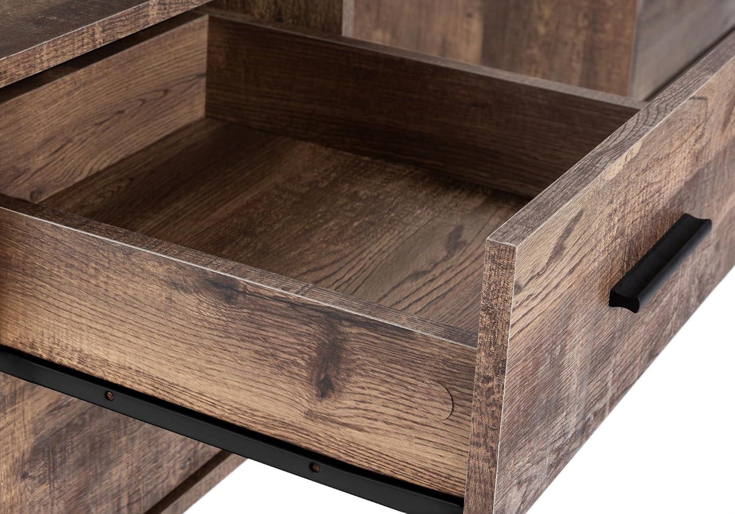 Monarch Specialties Computer Desk, Home Office, Laptop, Left, Right Set-Up, Storage Drawers, 60"L, Metal, Laminate