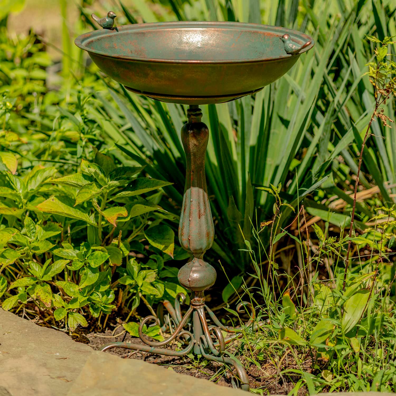 Ophelia & Co. Mattison Metal Pedestal Birdbath