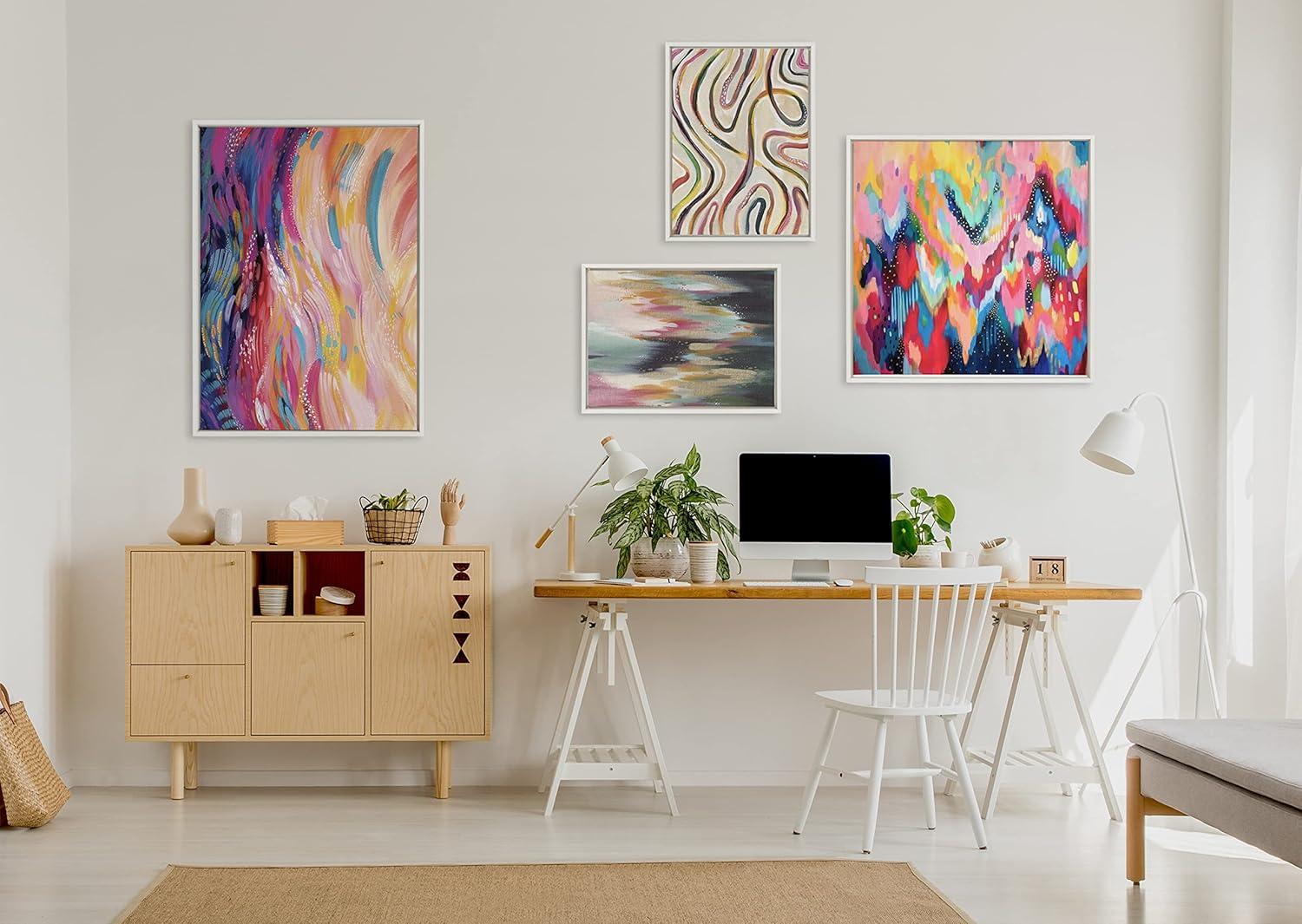 30" x 30" Sylvie EV Brushstroke 100 by Jessi Raulet - Kate & Laurel: Modern Wall Decor Canvas