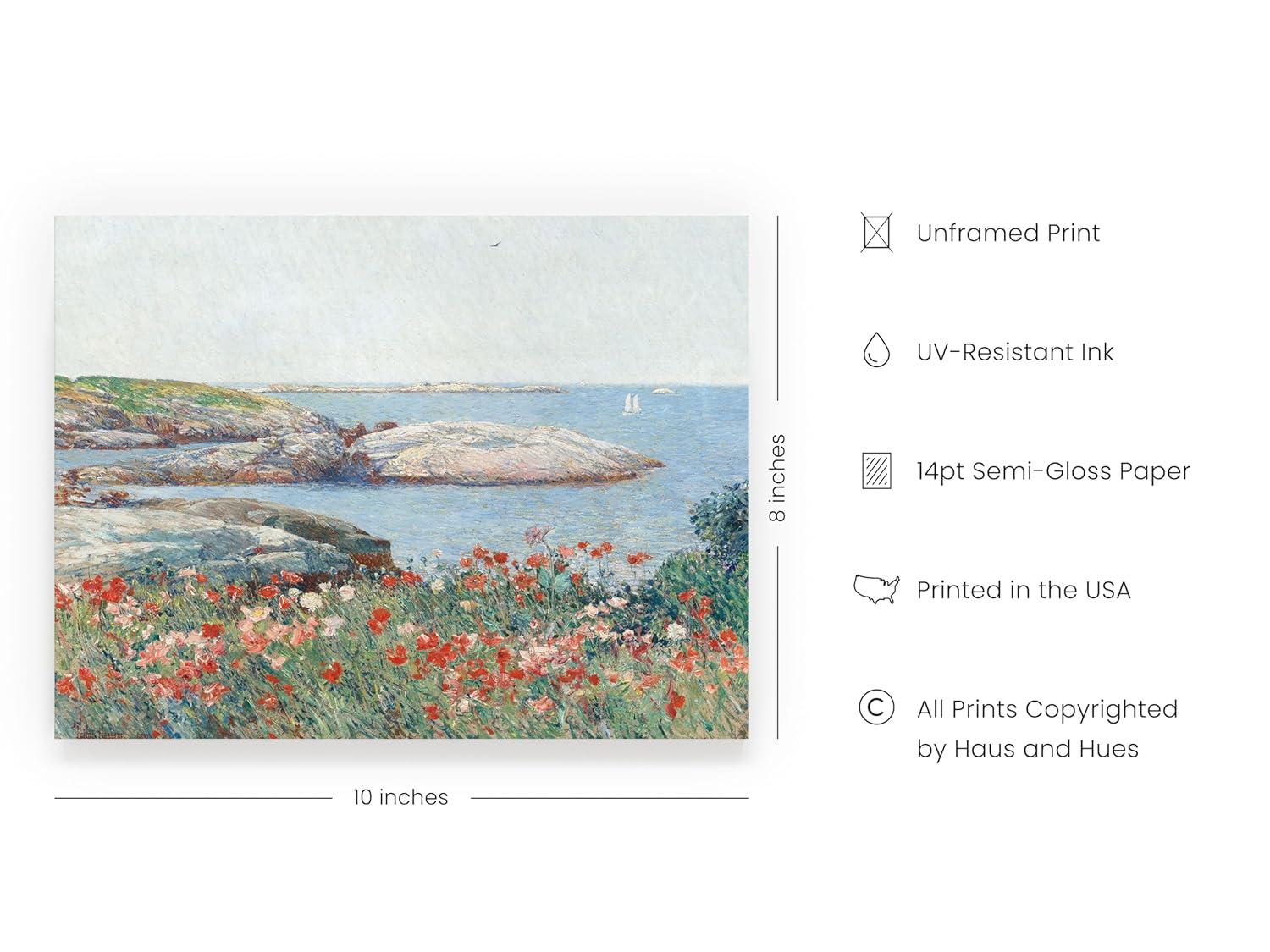 HAUS AND HUES Wildflower Wall Art Prints - Vintage Flower Wall Art and Paintings for Living Room, Floral Wall Art and Nature Pictures Wall Decor (8x10 Unframed)