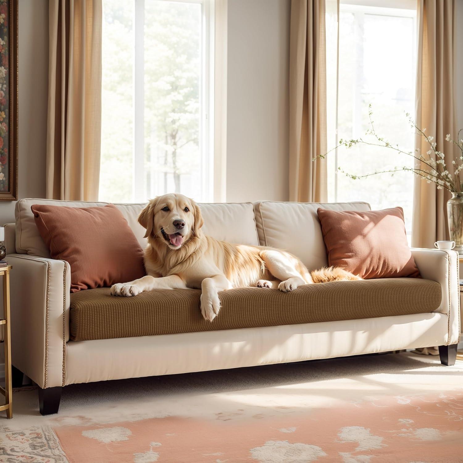 Stretch Sofa Seat Cushion Cover Couch Covers Furniture Protector (Sofa, Coffee)
