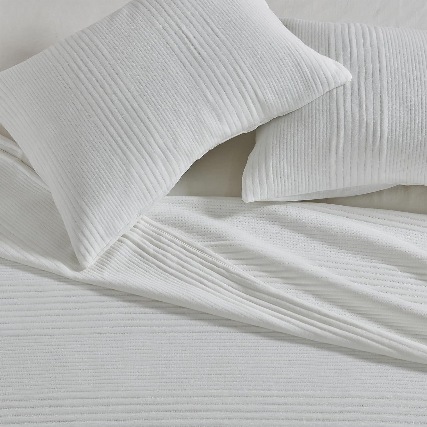 FreshFolds Jersey Cotton Blend Stitched Quilt Set with Shams