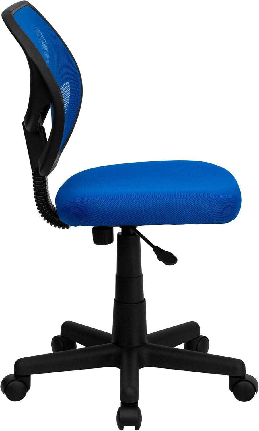 Flash Furniture Low Back Blue Mesh Swivel Task Office Chair