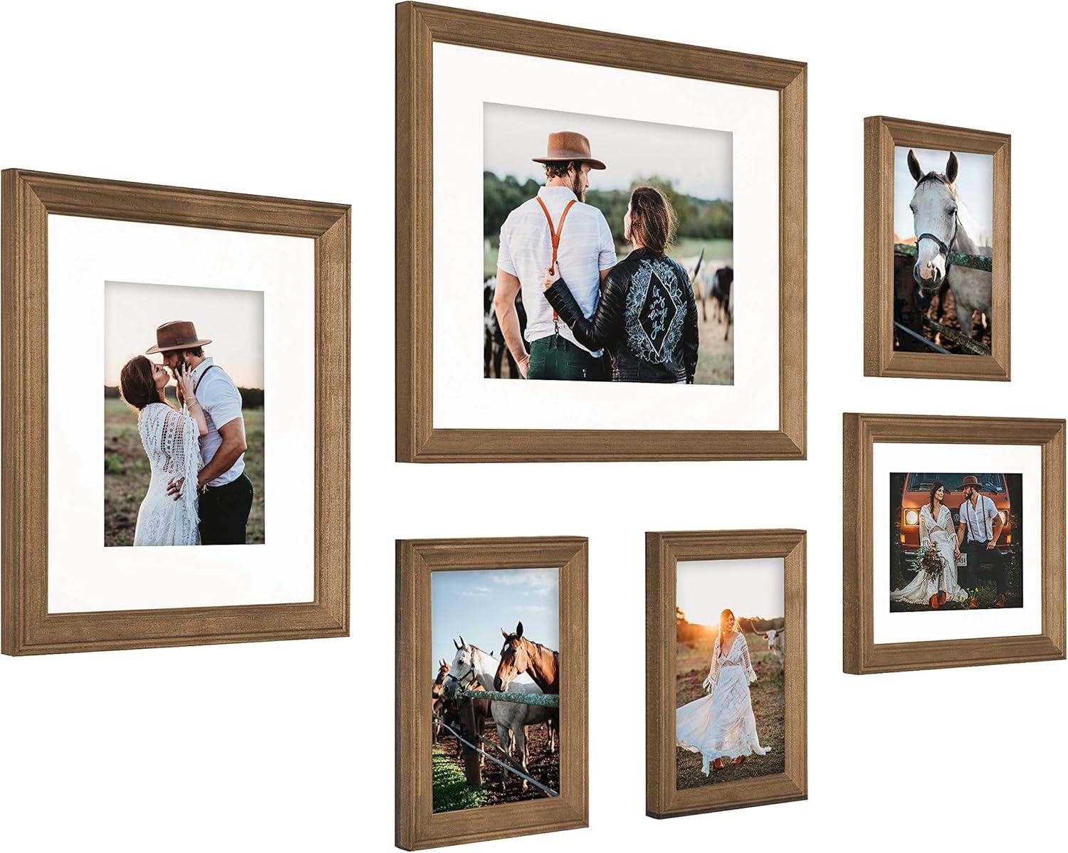 Kate and Laurel 11 x 14 Distressed Picture Frame 6 Count