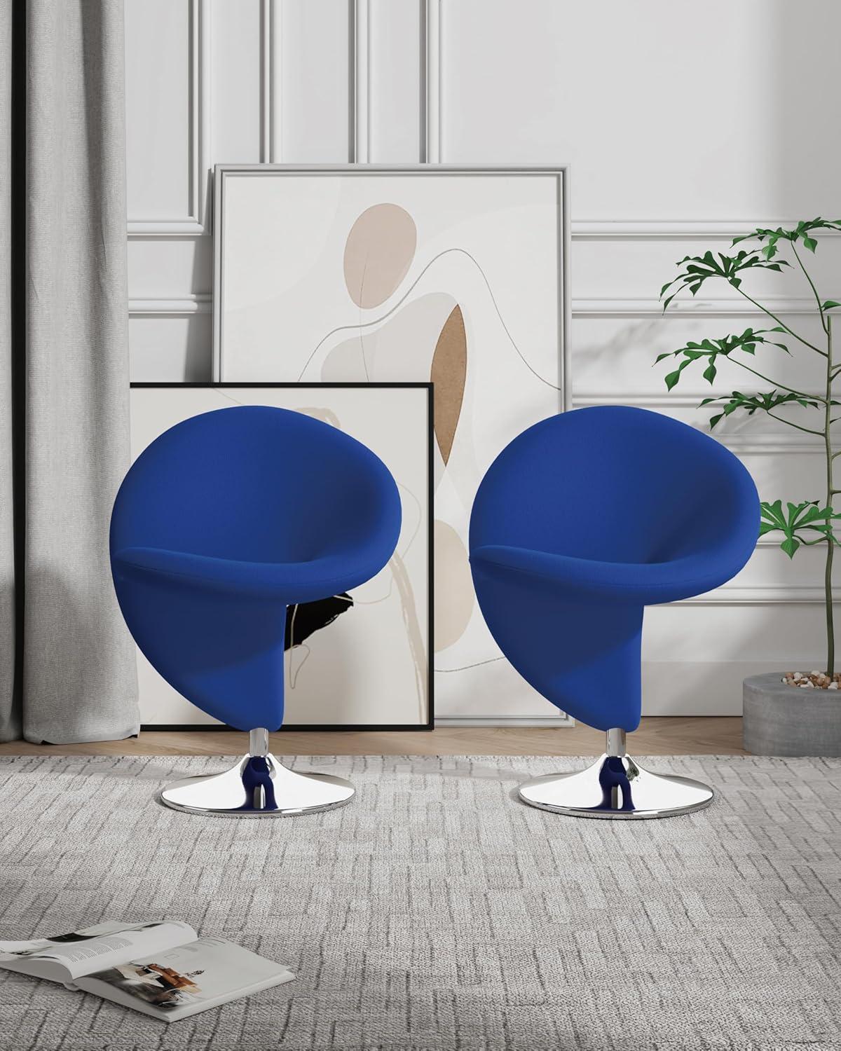 Curl Upholstered Swivel Accent Chair