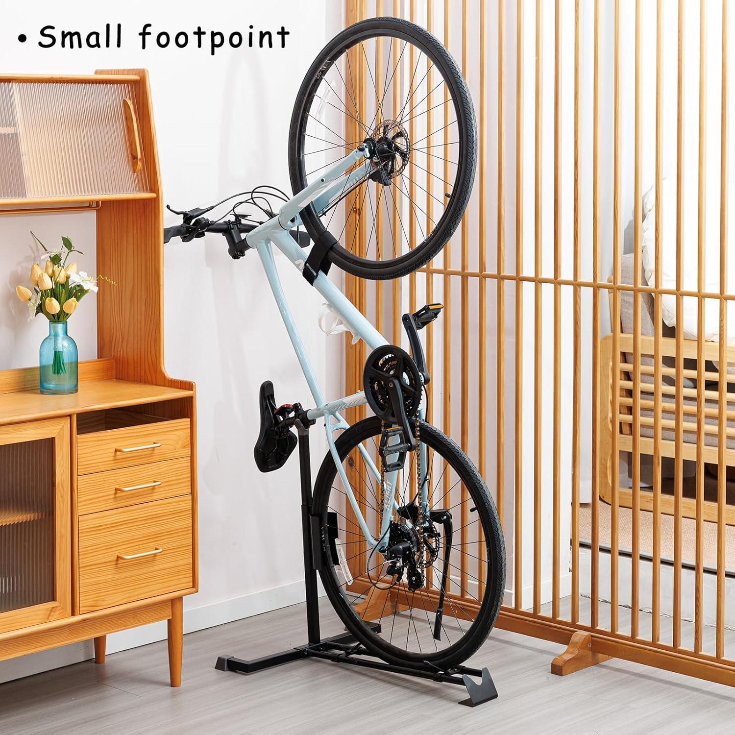 YueTong Heavy Duty Bike Stand - Vertical & Horizontal Storage, Upright Bicycle Stand for Indoor & Garage, Suits MTB, Road & E-bike (2 Pack)