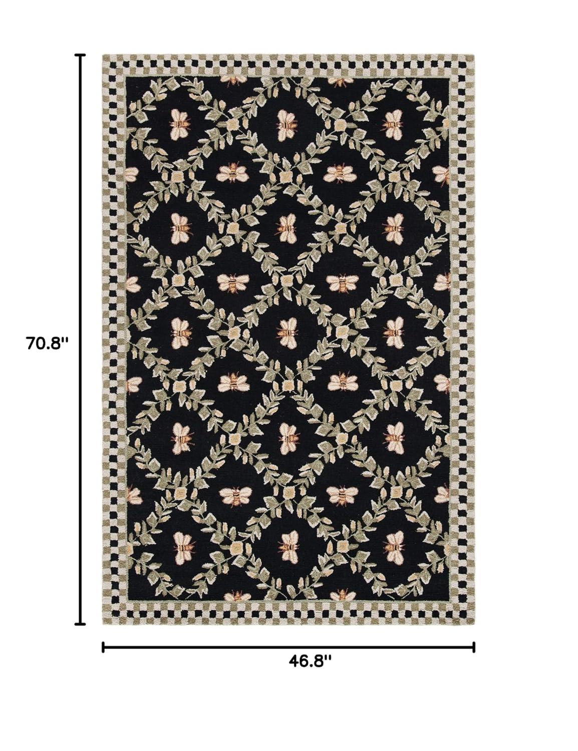 Chelsea HK55 Hand Hooked Accent Rug - Ivory/Green - 3'9"x5'9" - Safavieh