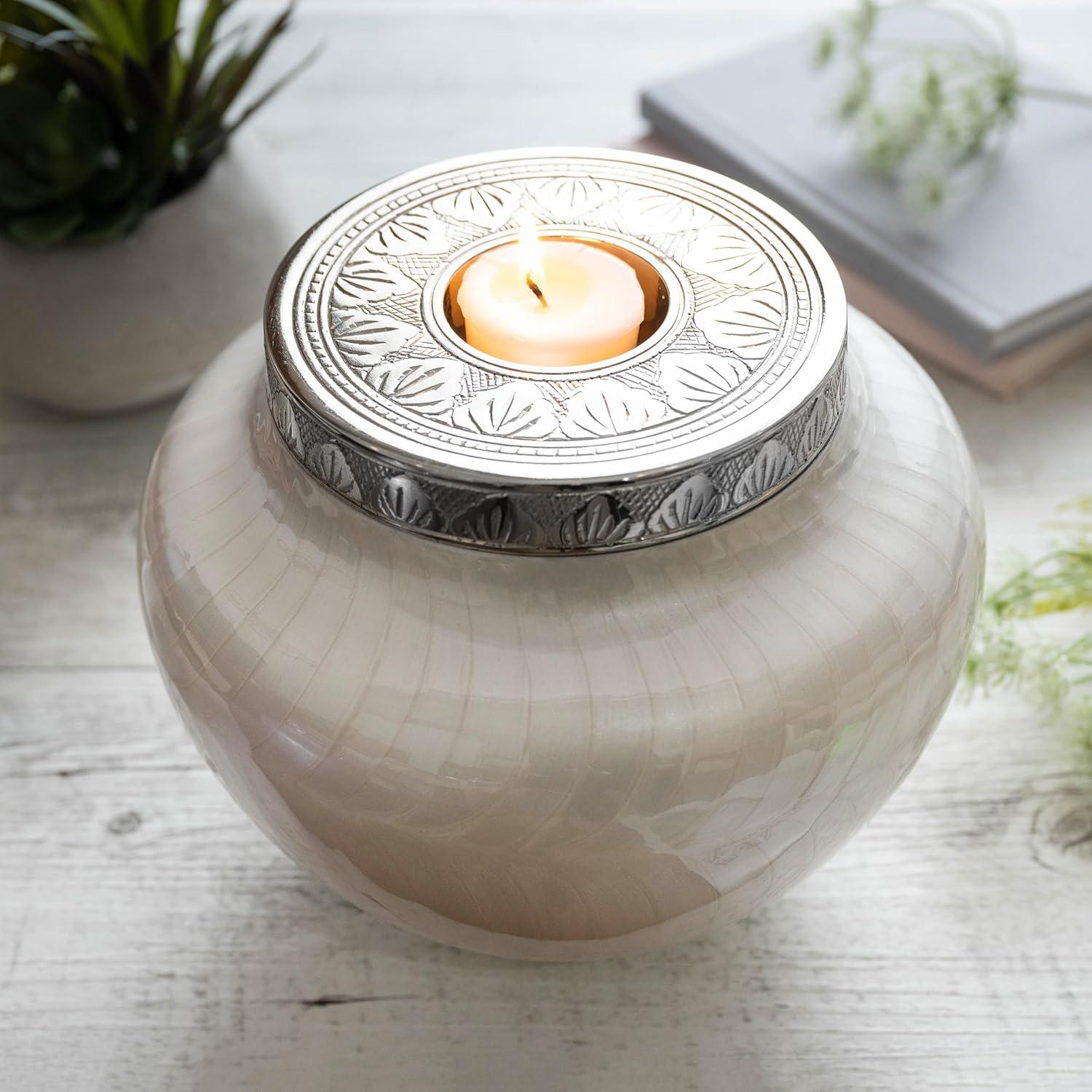 Large Cremation Urns for Human Ashes – Decorative Urn for Ashes Adult Male or Female - Holds up to 220lbs – Beautiful Pearlescent Cremation Urn – Funeral Urns for Ashes - Full Size