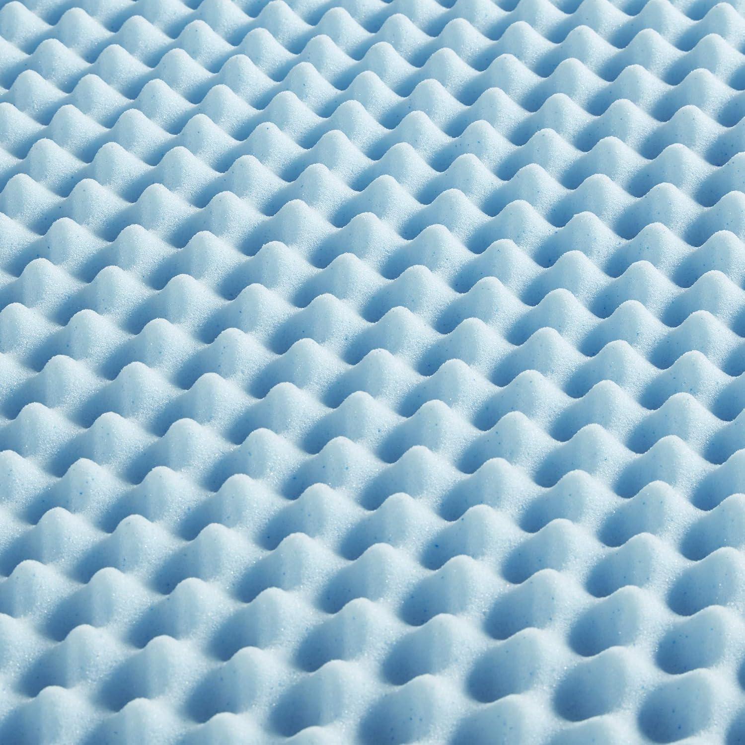 Madison Park 1.5" Gel Memory Foam All Season Reversible Cooling Mattress Topper