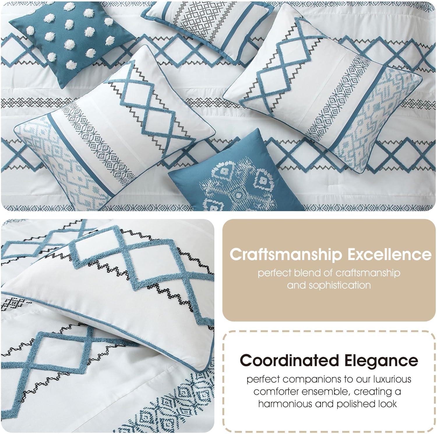 Nanshing America, Inc Anthony Microfiber 7 Piece Comforter Set