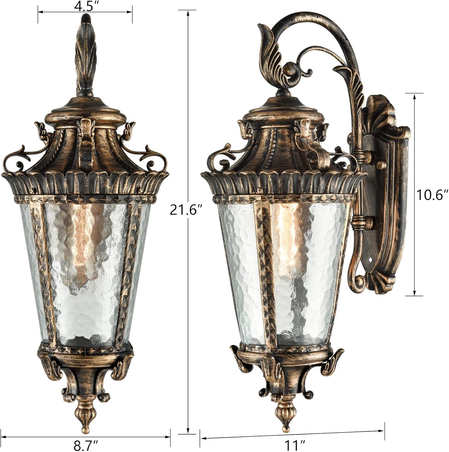 Outdoor Wall Sconce Waterproof Bronze Exterior Wall Light Fixtures