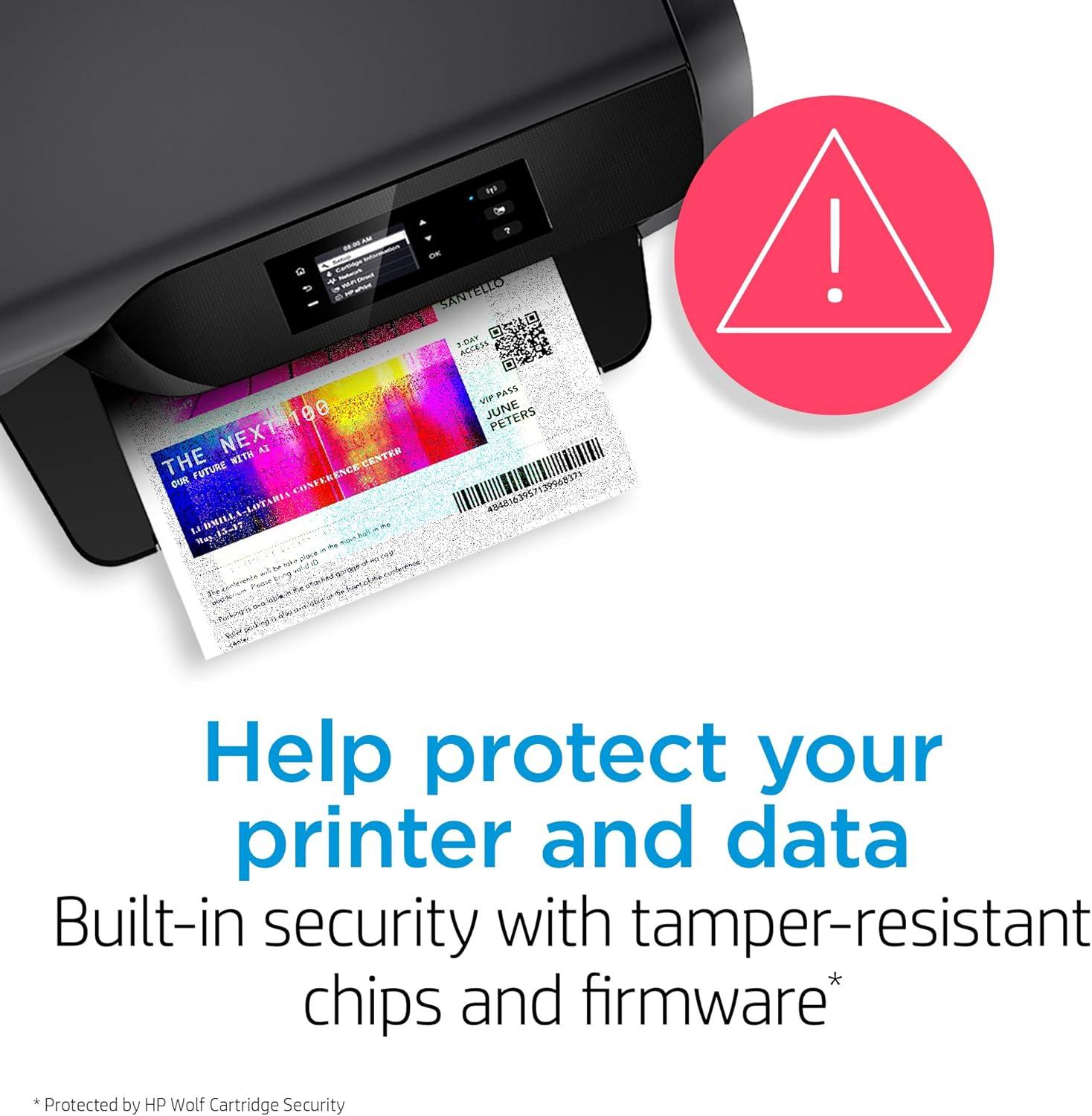 HP 67 Tri-Color Ink Cartridges High/Standard Yield 2 Per Pack, 67XL Black, Cyan, Magenta, Yellow