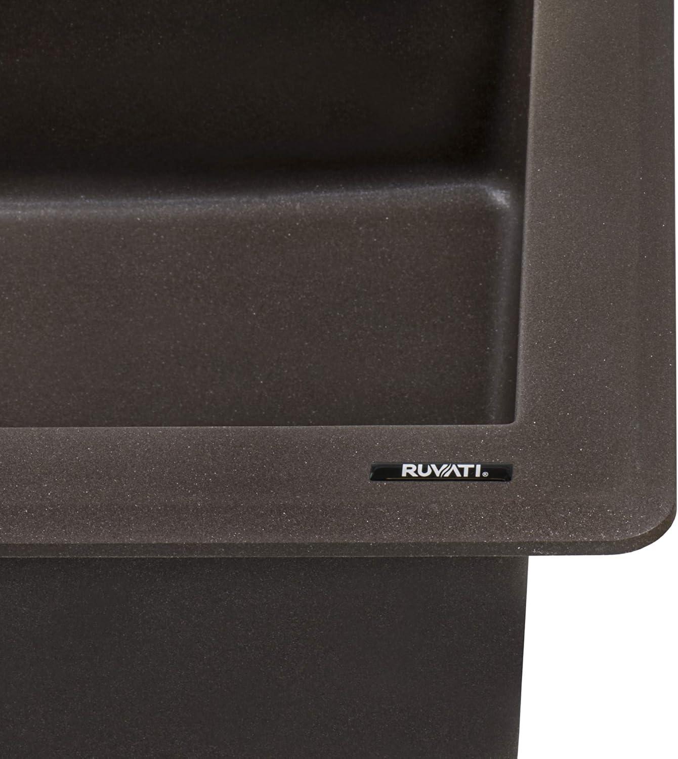 Ruvati 33 x 22 inch epiGranite Top-Mount Granite Composite Kitchen Sink