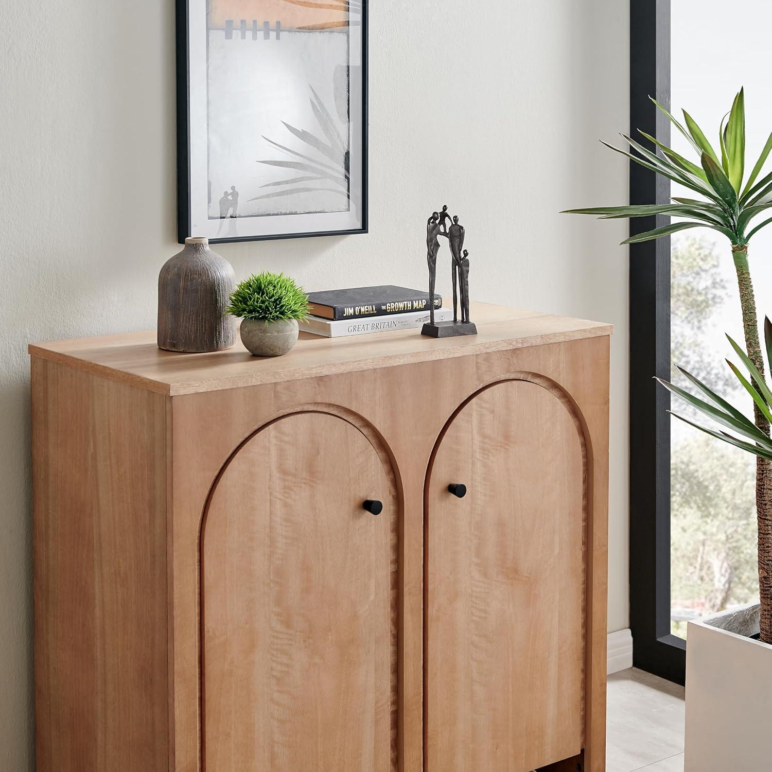 Danya B Brown Cast Iron Abstract Family of Four Together Sculpture - Tabletop Figurine For Desks, Accent Tables, or Shelves