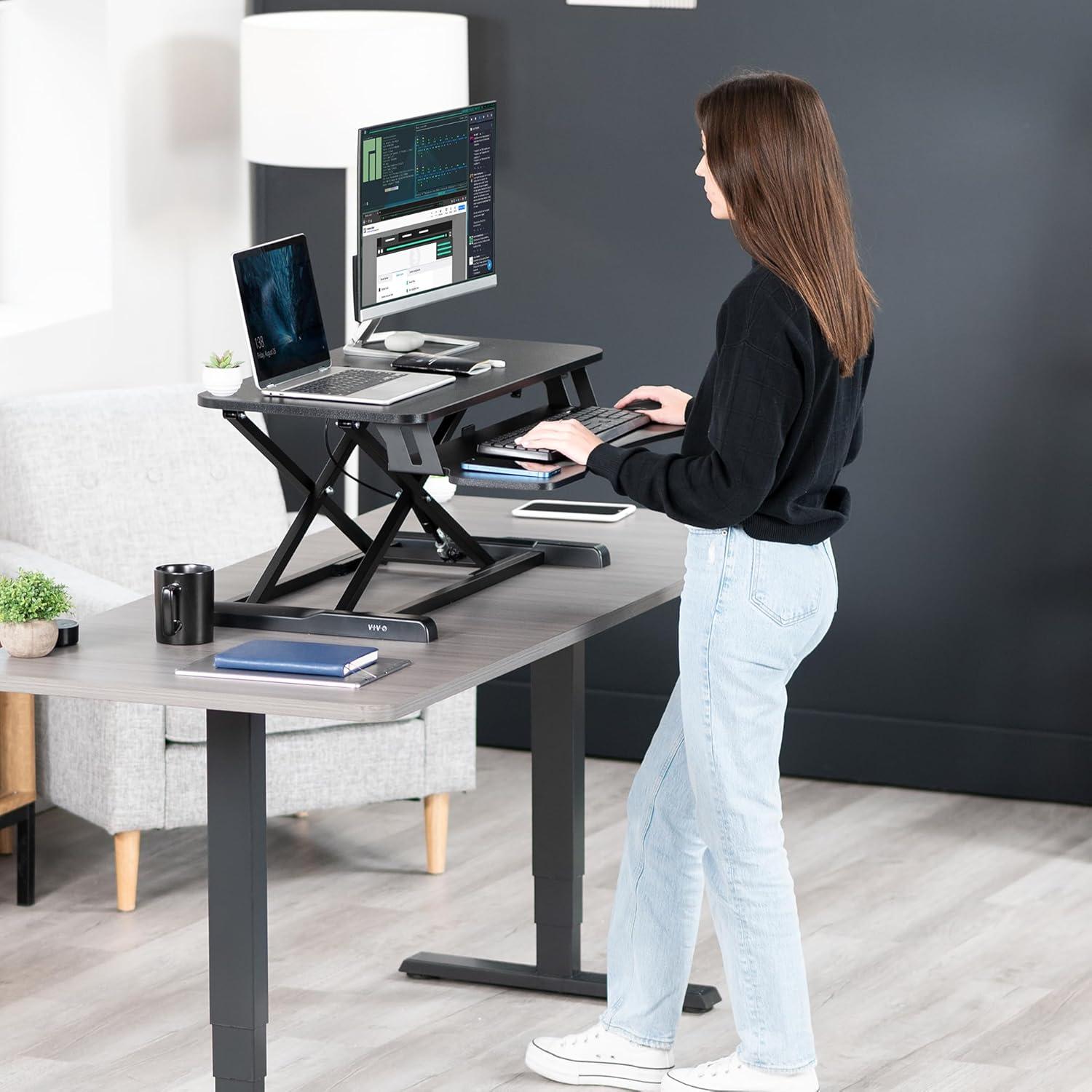 VIVO Height Adjustable Standing Desk Converter (DESK-V000K Series)