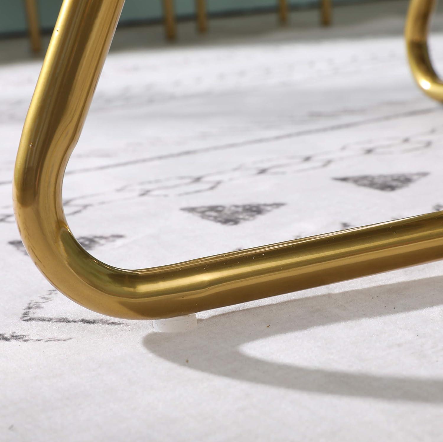 DeeHome Slatina Pink Silky Velvet Upholstered Accent Chair with Gold Tone Finished Base