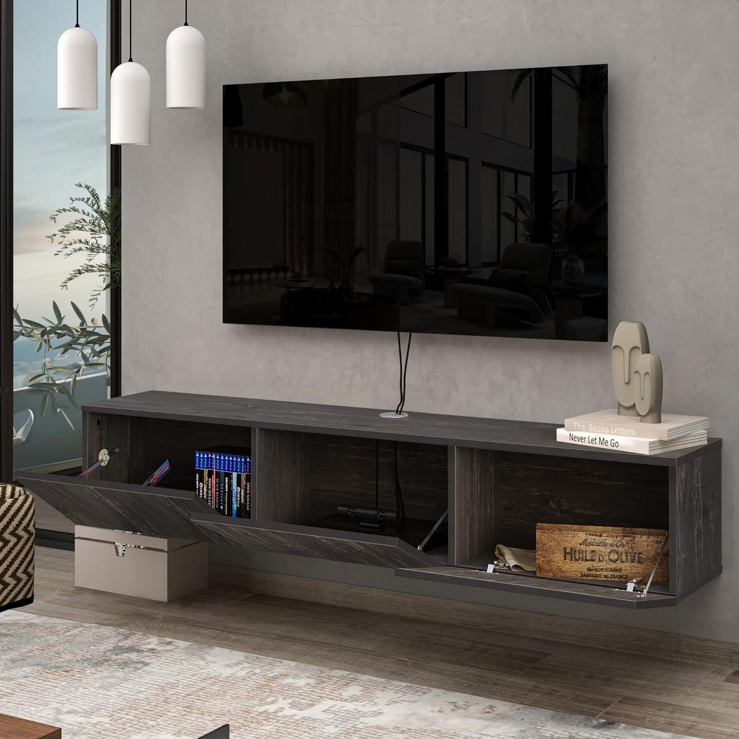 Atelier Mobili Floating TV Stand, TV Stand 65 inch, Floating TV Stand Wall Mounted