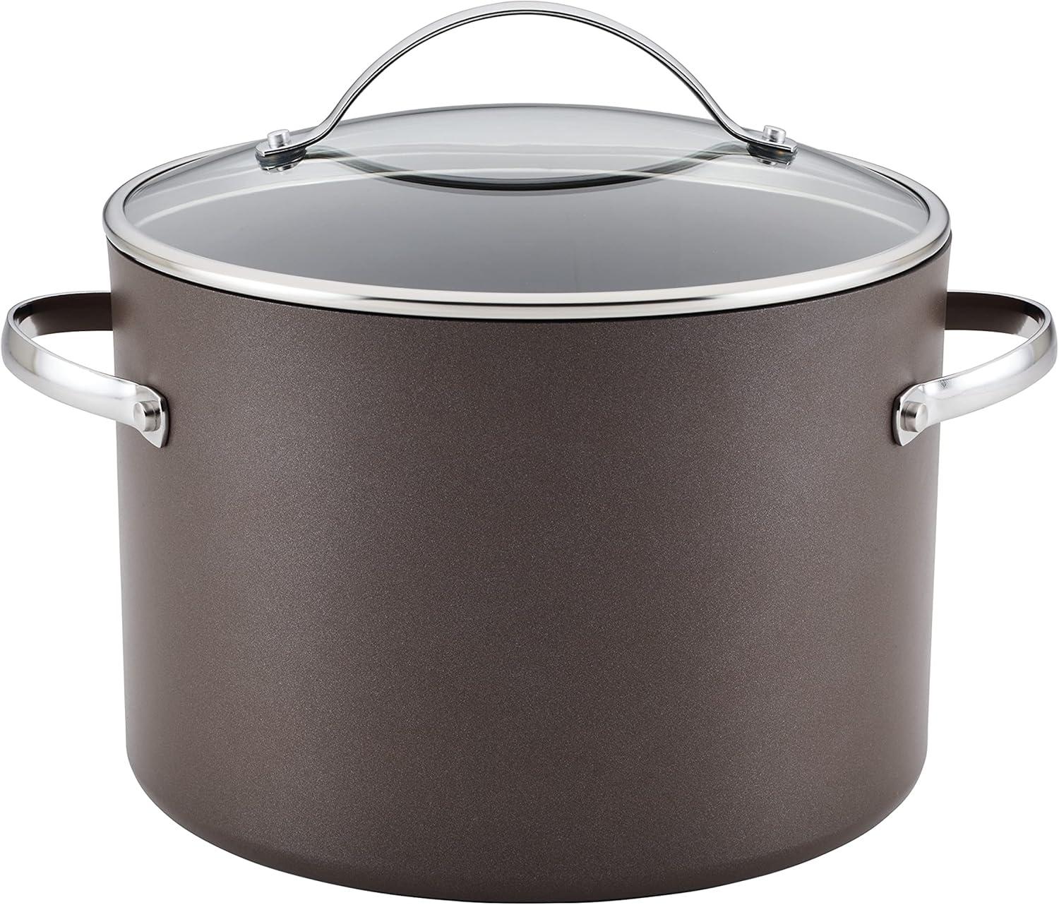 Ayesha Curry Professional Hard Anodized Collection Nonstick Stockpot Saucepot with Lid, Charcoal & Reviews | Wayfair