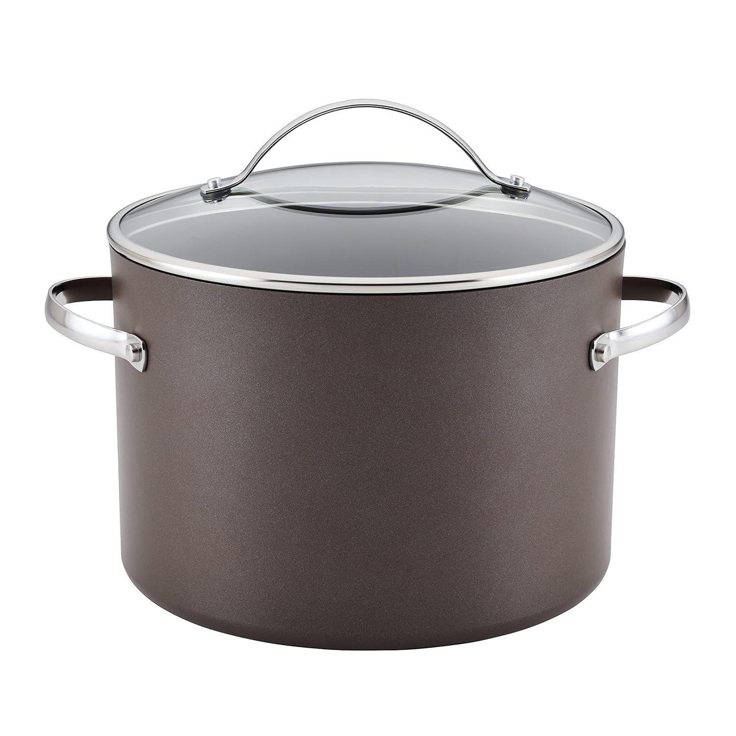 Ayesha Curry Professional Hard Anodized Collection Nonstick Stockpot Saucepot with Lid, Charcoal & Reviews | Wayfair