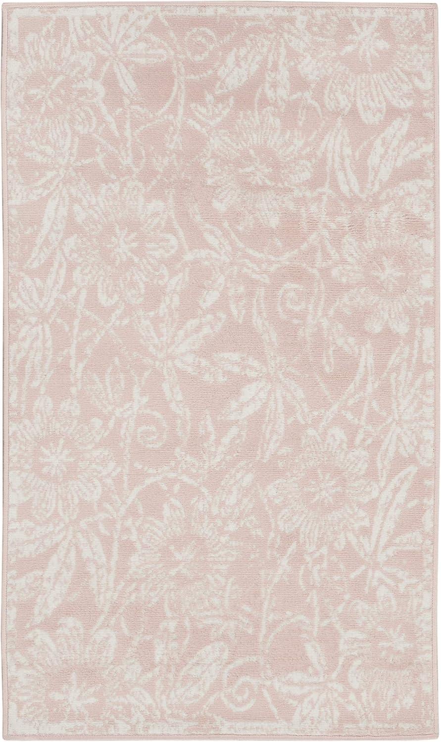 Whigham Floral Pink/White Area Rug