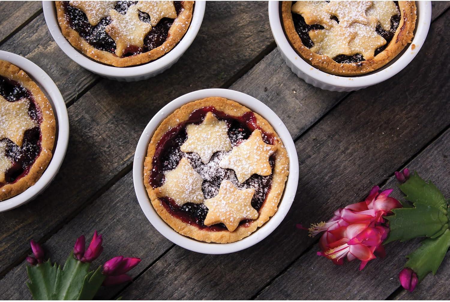 HAOTOP Mini Ramekins 1 oz 30 ml Porcelain Souffle Dish, Small Dipping Sauce, Dessert Cups Set, Oven Safe, Set of 6