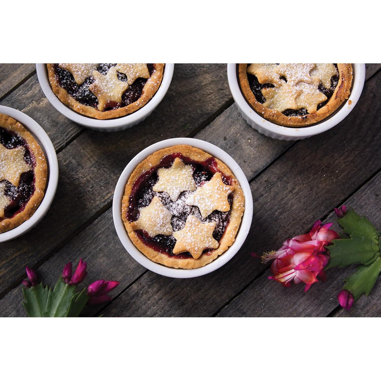 HAOTOP Mini Ramekins 1 oz 30 ml Porcelain Souffle Dish, Small Dipping Sauce, Dessert Cups Set, Oven Safe, Set of 6