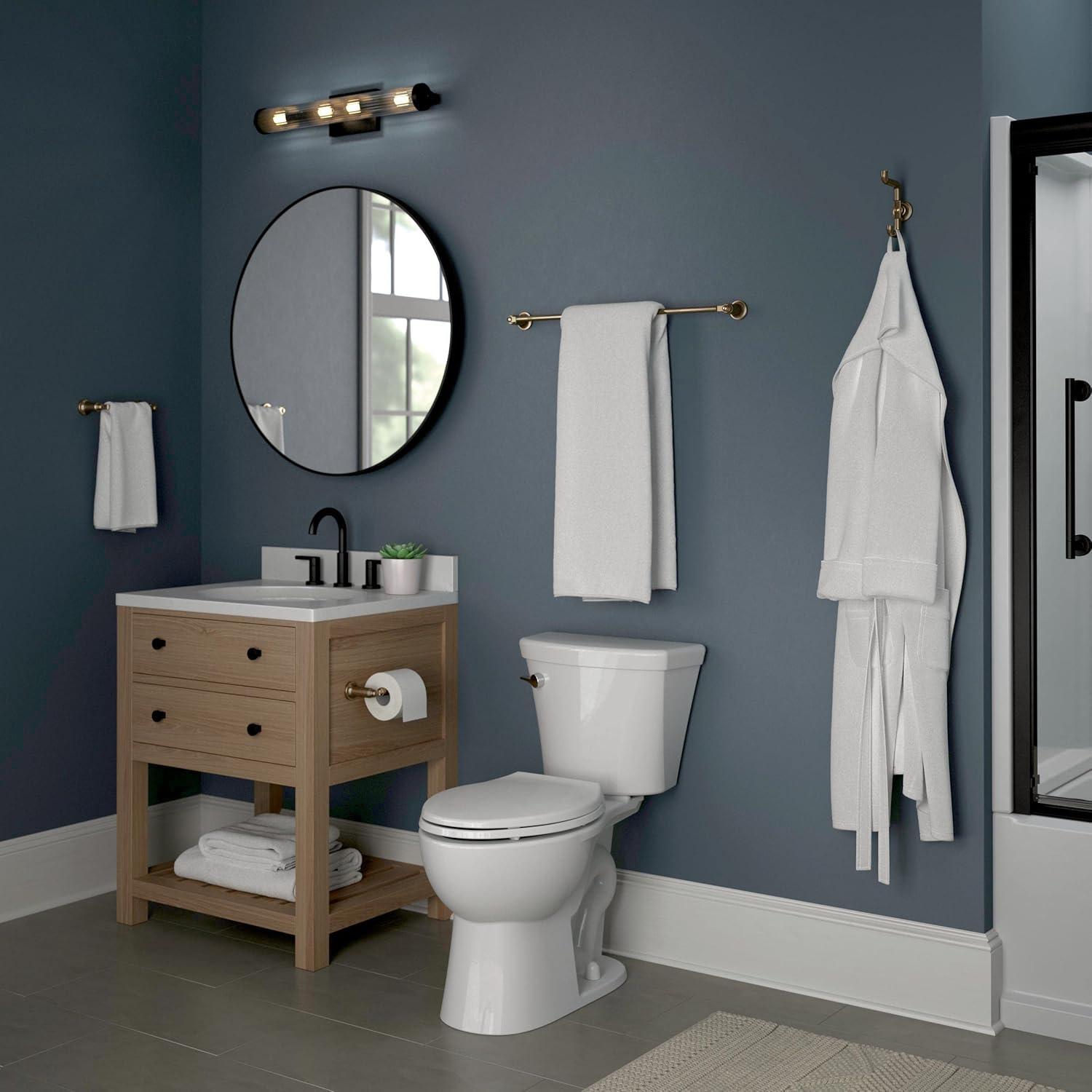 Delta Saylor Wall Mounted 24" Towel Bar in Matte Black