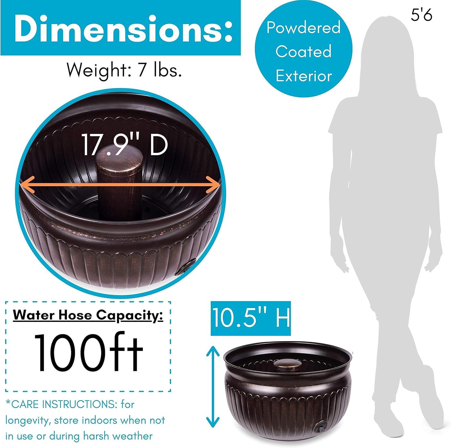 BirdRock Home Metal Container Hose Pot