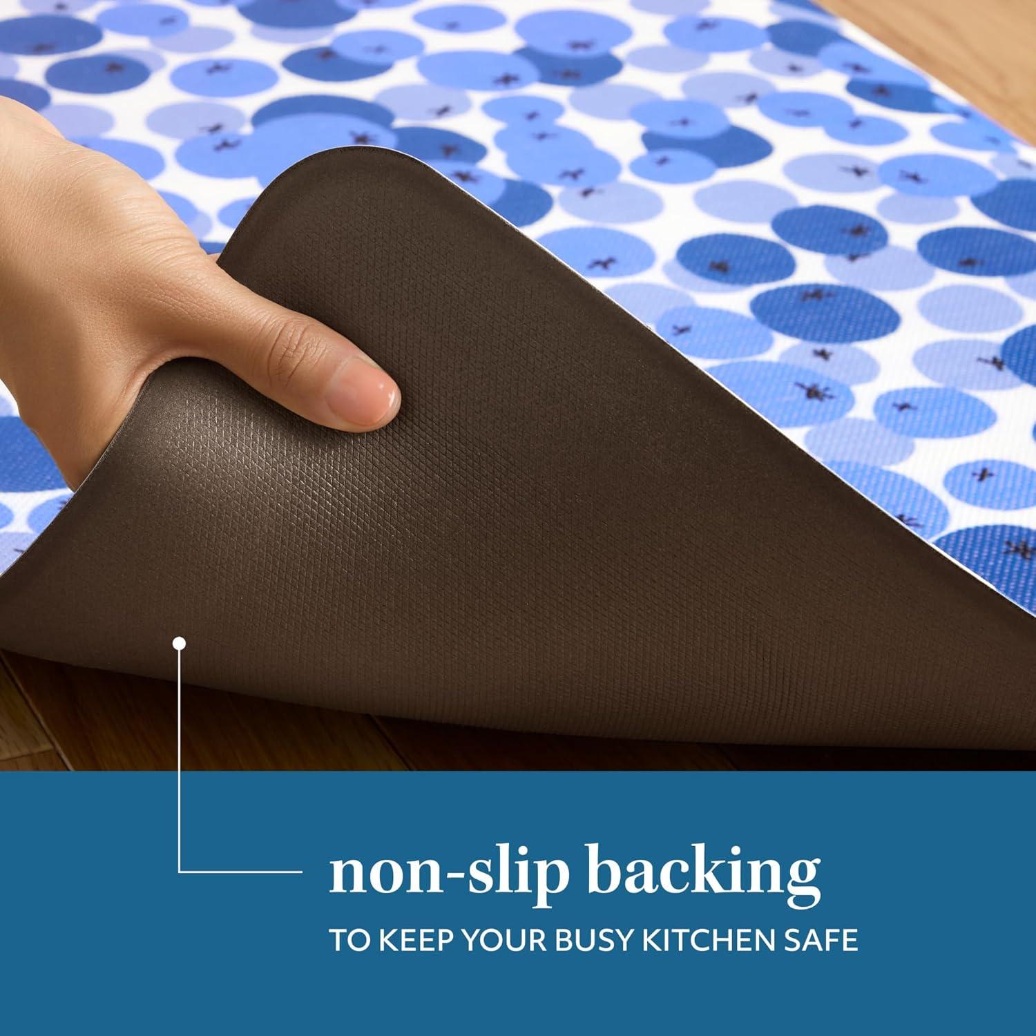 Sur La Table Kitchen Essentials SUR LA TABLE KITCHEN ESSENTIALS Fresh Blueberries Fruit Kitchen Mat Blue/White