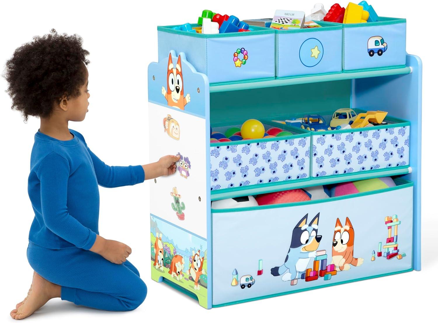 Delta Children Bluey Design & Store 6 Bin Toy Storage Organizer By Delta Children - Greenguard Gold Certified