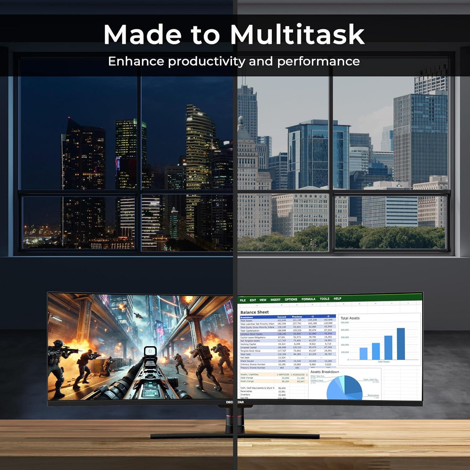 Deco Gear 49" Curved Ultrawide 5K LED Gaming Monitor