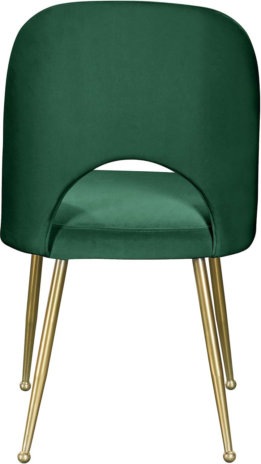 Meridian Furniture Logan Black Velvet Dining Chair (Set of 2)