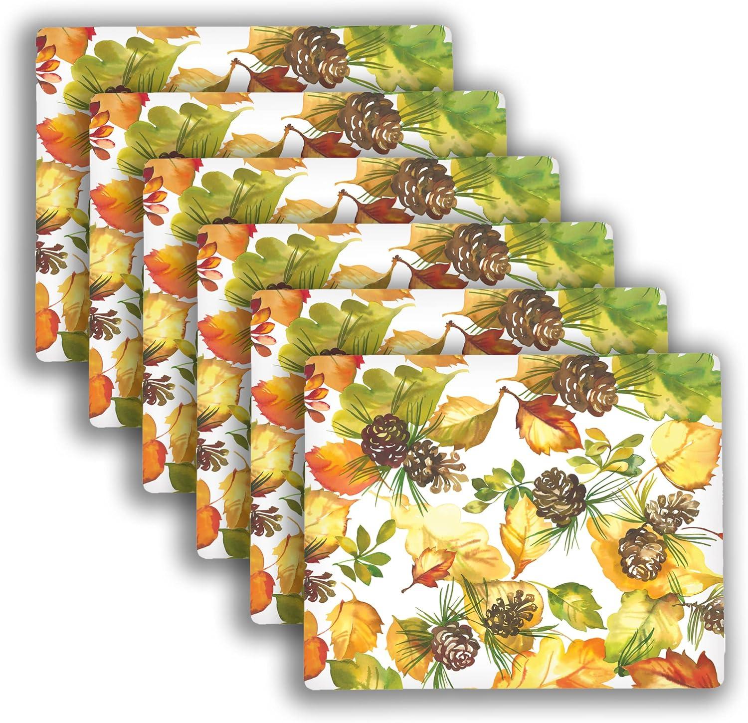 C&F Home Fall Leaves Hardboard Placemat Set of 6