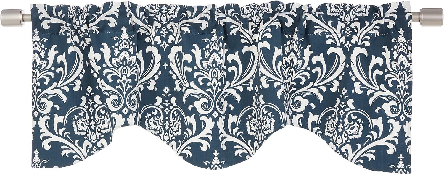 Ozbourne Cornice Syel 3" Rod Pocket Valance 50" x 17" Navy by RLF Home