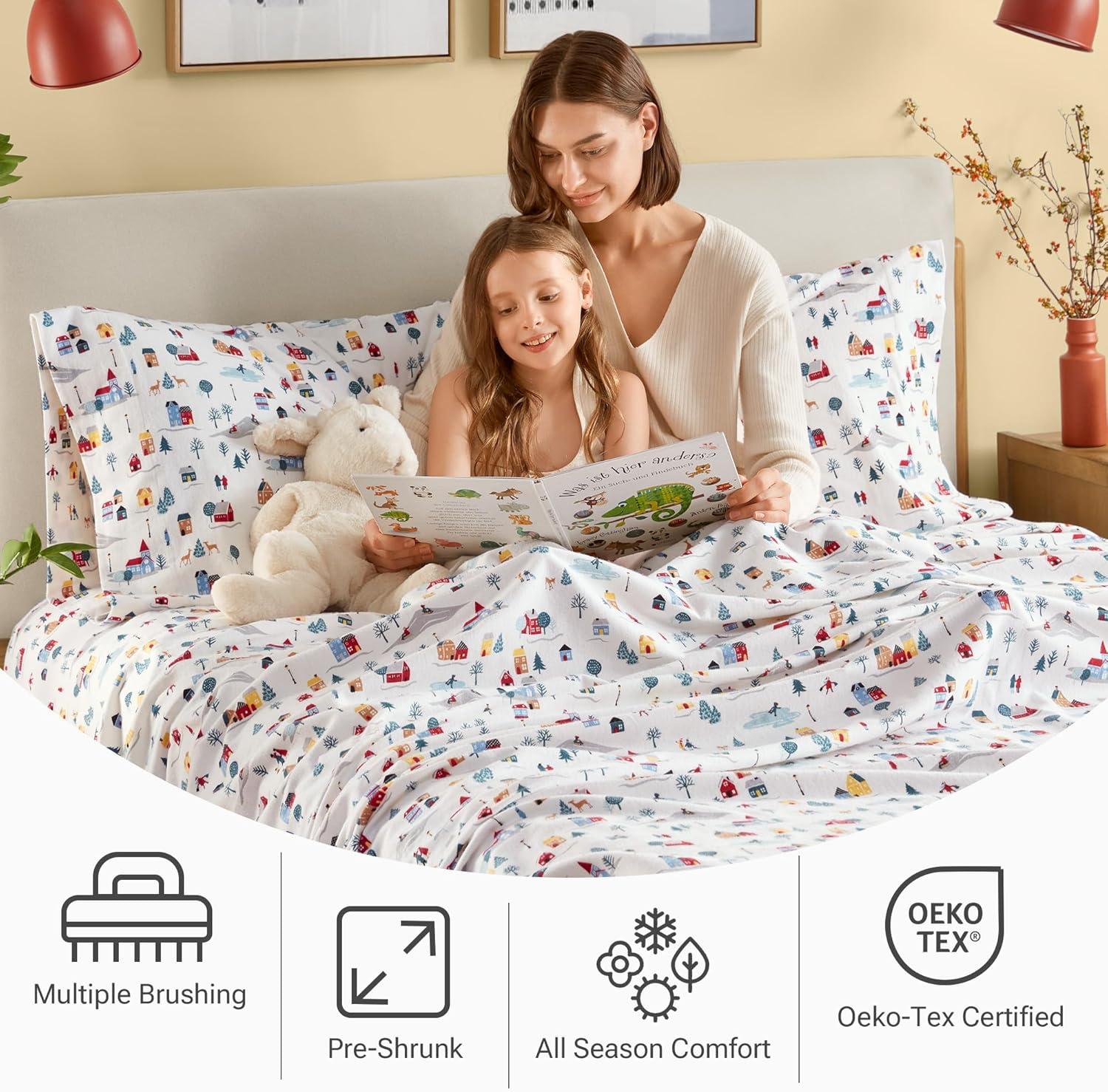 Madison Park Cozy Flannel 100% Cotton Sheet Set