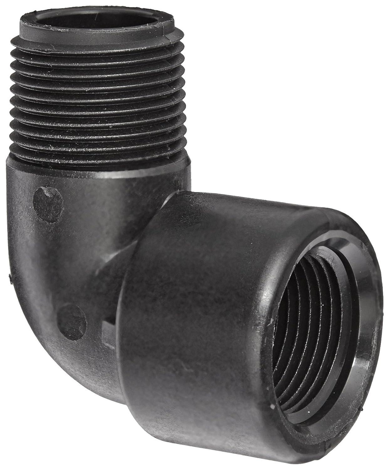 Banjo SL075-90 Polypropylene Pipe Fitting, 90 Degree Street Elbow, Schedule 80, 3/4" NPT Female x NPT Male