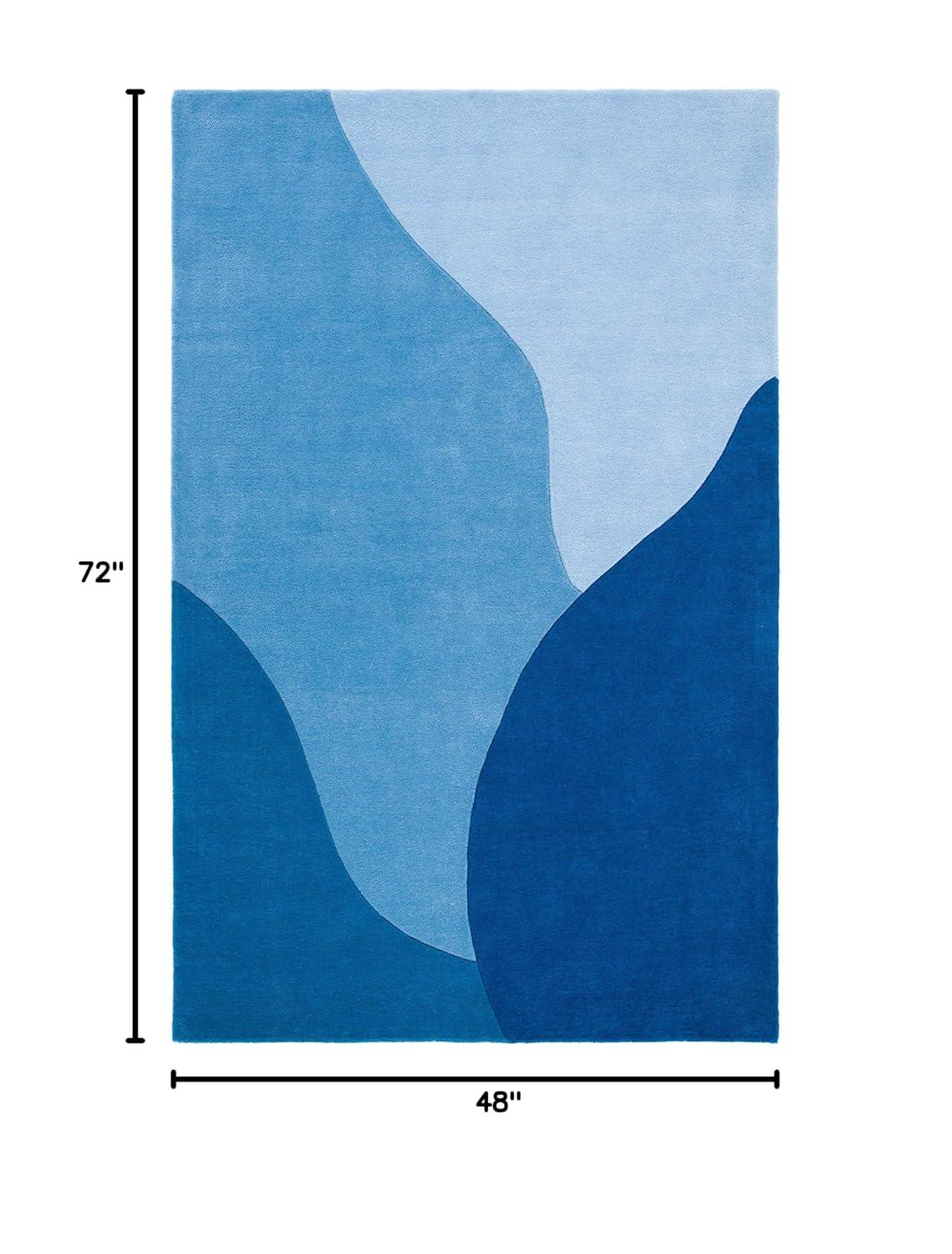 Fifth Avenue FTV117 Hand Tufted Indoor Area Rug - Blue - 4'x6' - Safavieh