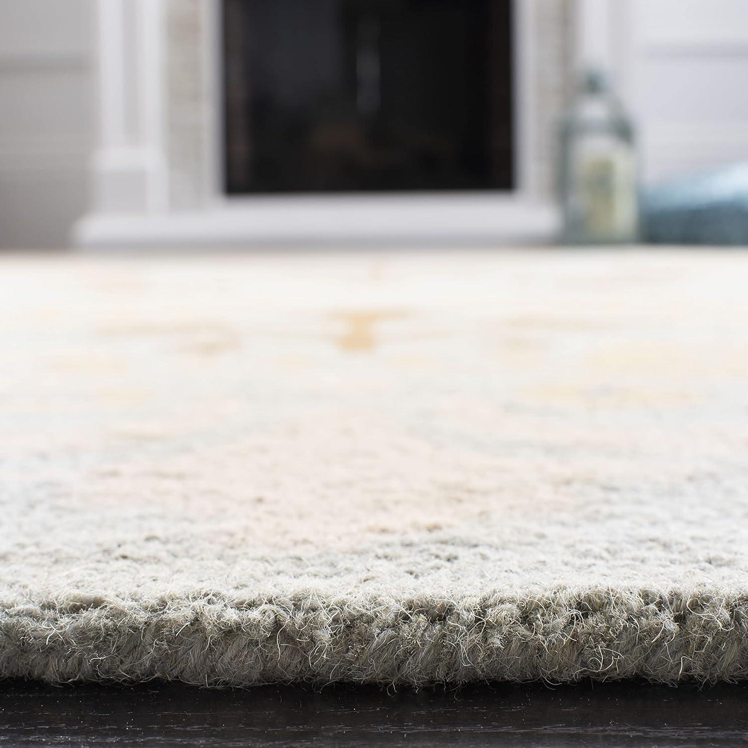 SAFAVIEH Blossom Maris Floral Medallion Wool Area Rug, Blue/Multi, 5' x 8'