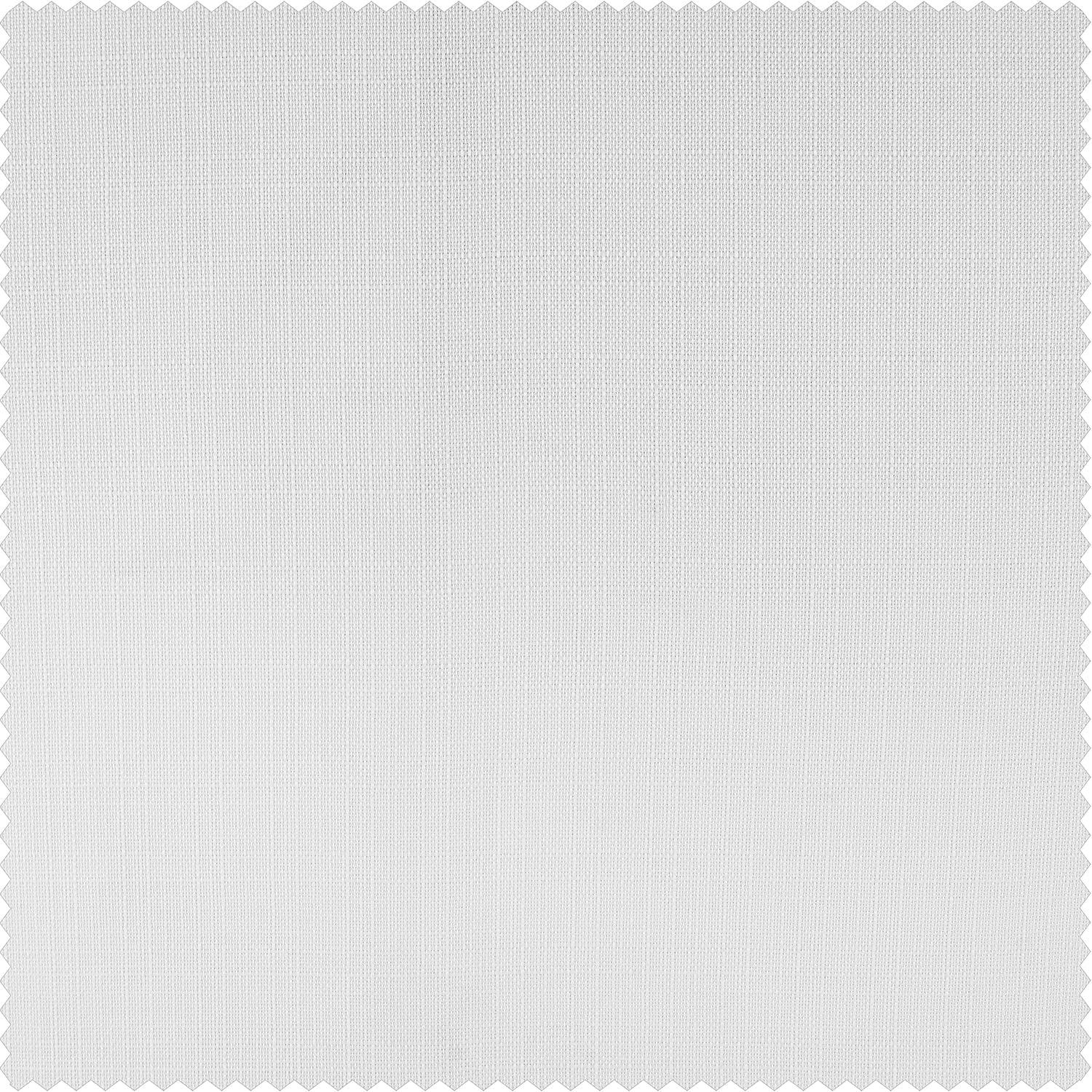 Half Price Drapes Dove White Faux Linen Room Darkening Curtains for Bedroom(1 Panel),50W X 120L
