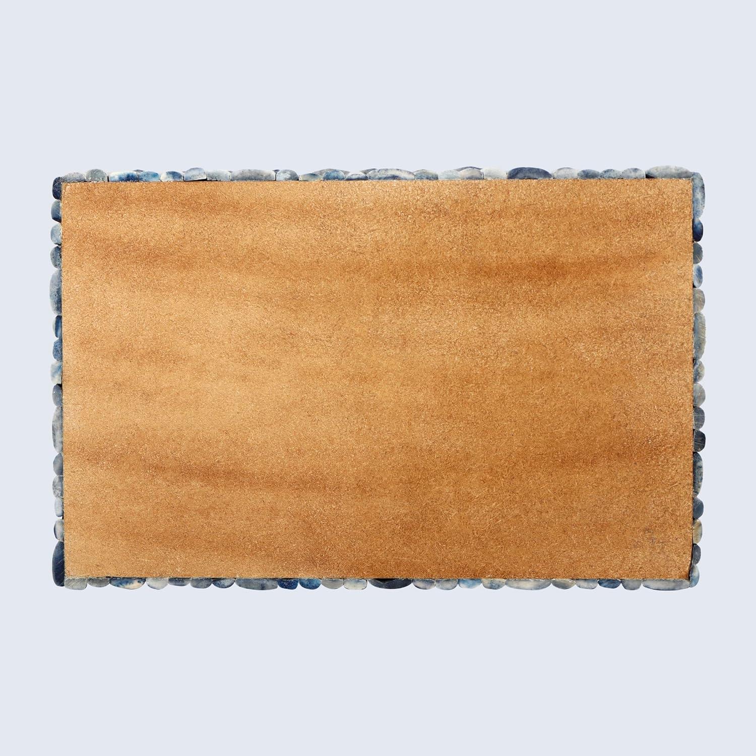 Handicrafts Home Decorative Box - Handmade Jewelry Organizer Box with Lid - Keepsake Box for Home Decor, Jewelry, Accessories, Collectibles - Modern Wooden Storage Box - Ocean, 8X6X1.5 inch